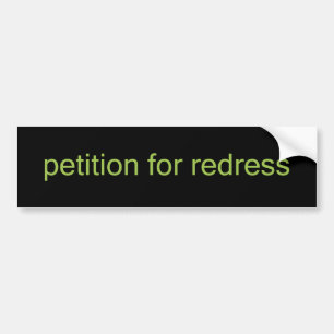 petition for redress bumper sticker