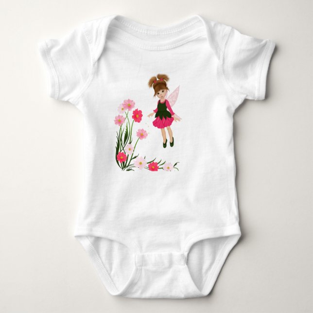 PetitRose "Little Flower Fairy" , Baby Bodysuit (Front)