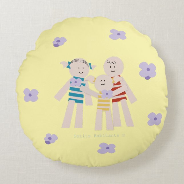 Petits Habitants - Canciones para Soñar Round Cushion (Front)