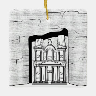 Petra El Khazneh temple Ceramic Ornament