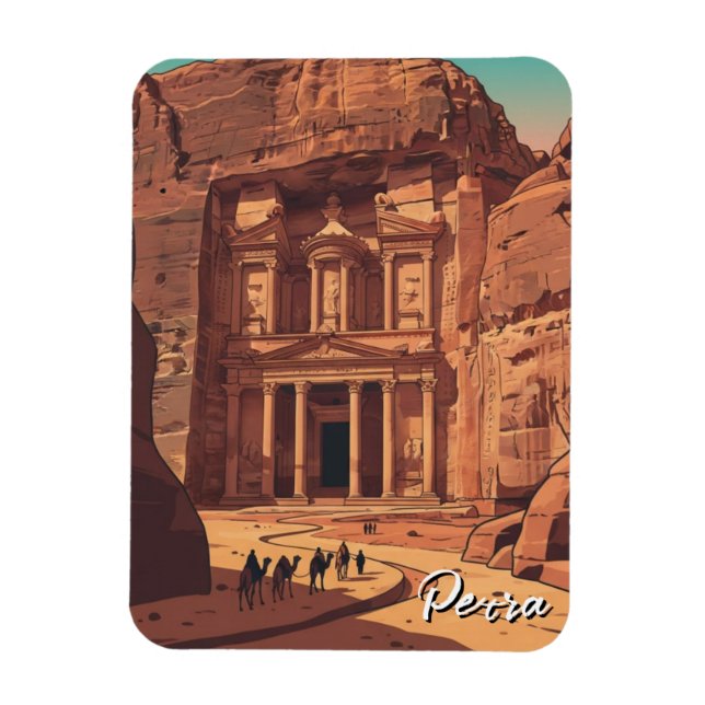 Petra Jordan Travel Magnet (Vertical)