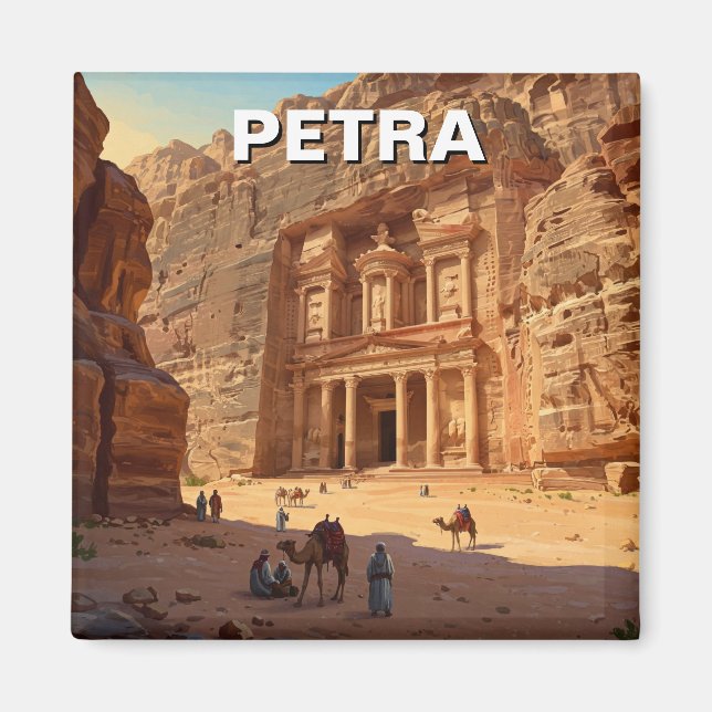 Petra Jordan Travel Magnet (Front)