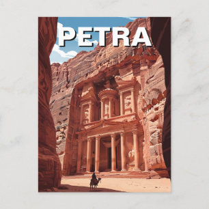 Petra Jordan Travel Postcard
