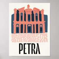 Petra Jordania abstract travel floral art