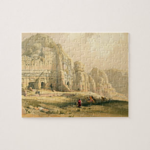 Petra, March 8th 1839, plate 96 from Volume III of Jigsaw Puzzle