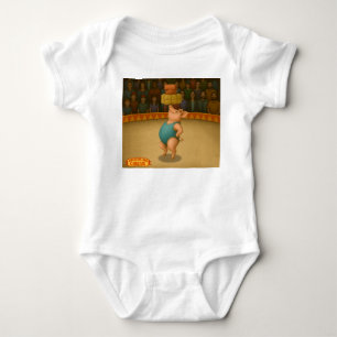 Petra pig balancing act baby bodysuit