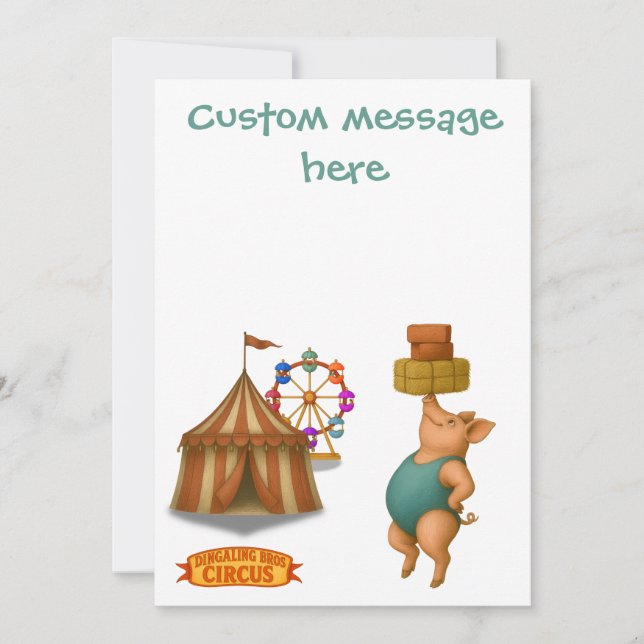 Petra pig balancing act card (Front)