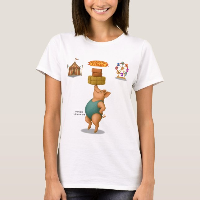 Petra pig balancing act T-Shirt (Front)