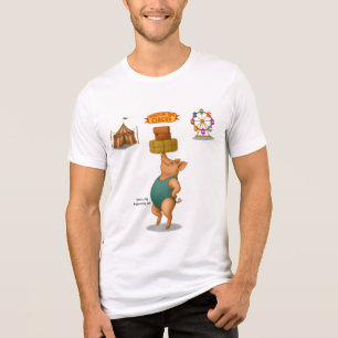 Petra pig balancing act Tri-Blend shirt