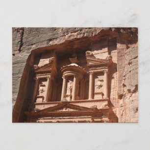 petra treasury carved postcard