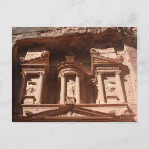 petra treasury stone postcard