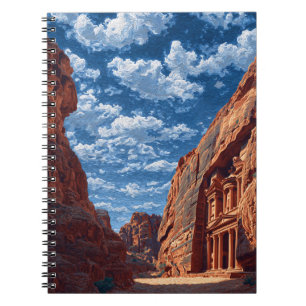 Petra's Treasury Under Painted Skies Notebook