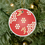 Petri Dish Agar Plate Microbe Microbiology Teacher Ceramic Ornament<br><div class="desc">This blood agar plate design with cocci and bacilli bacteria make this the perfect petri dish ornament for your favourite microbiologist. Personalise the back with a message written in "marker" like you would label a plate in the lab.</div>