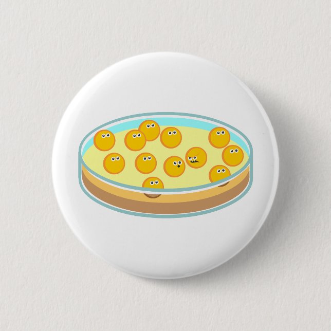 Petri Dish MRSA 6 Cm Round Badge (Front)