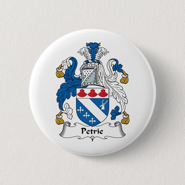 Petrie Family Crest 6 Cm Round Badge (Front)