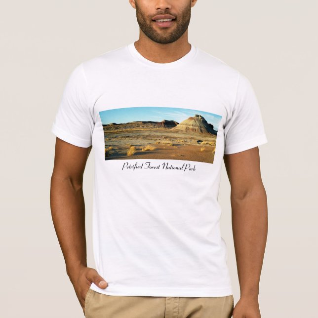 Petrified Forest Desert Arizona Landscape Photo T-Shirt (Front)