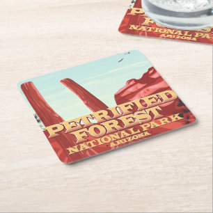 Petrified forest national park, Arizona. Square Paper Coaster