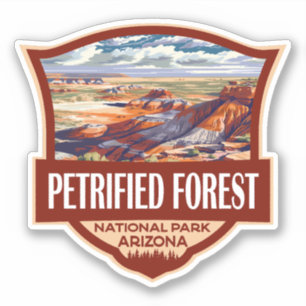 Petrified Forest National Park Illustration Retro