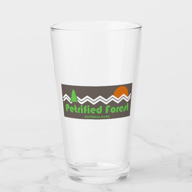 Petrified Forest National Park Retro Glass (Front)