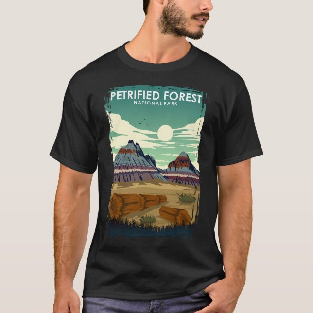 Petrified Forest National Park Travel Poster T-Shirt (Front)