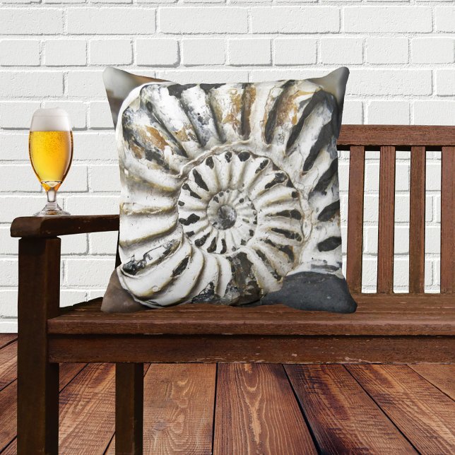 Petrified Nautical Fossil Spiral Cushion (Creator Uploaded)
