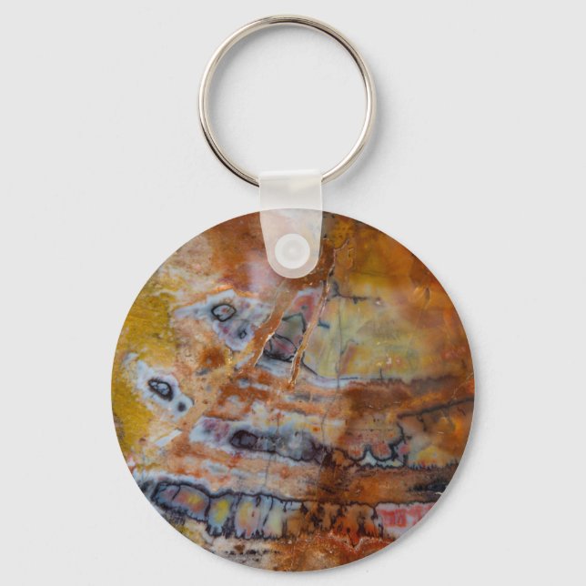 Petrified Wood Brown Key Ring (Front)