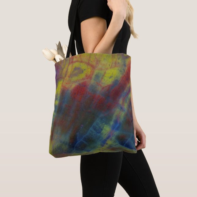 Petrified Wood Horizontal Tote Bag (Close Up)