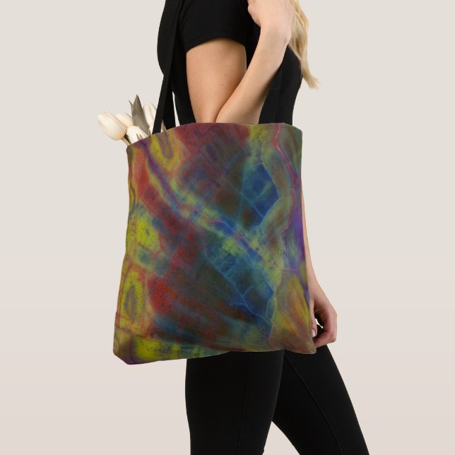 Petrified Wood Vertical Tote Bag (Close Up)