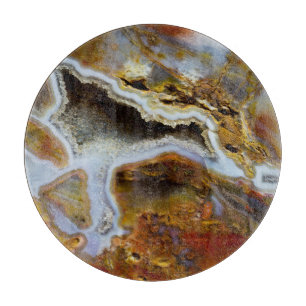 Petrified Wood With Crystals Cutting Board