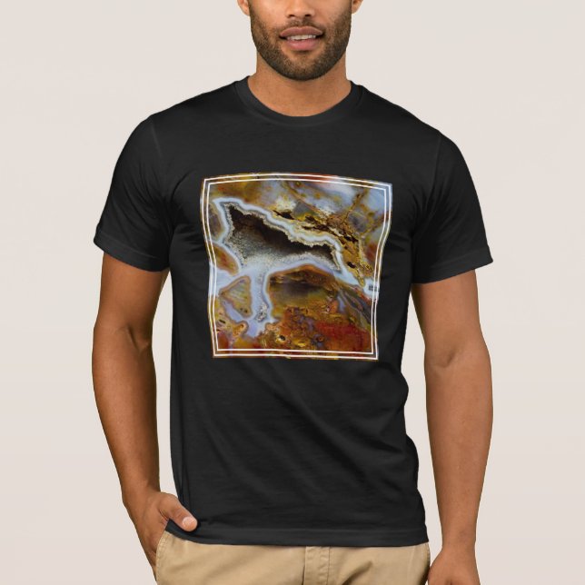 Petrified Wood With Crystals T-Shirt (Front)