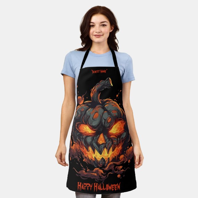  Petrifying Pumpkin Apron (Worn)