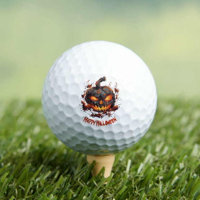  Petrifying Pumpkin Golf Balls (Insitu Tee)