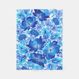 Petrikivka Ukrainian traditional folk art. Fleece Blanket