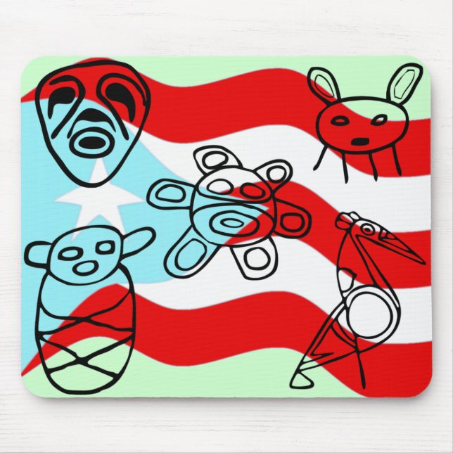 Petroglifos Taínos Mouse Pad (Front)