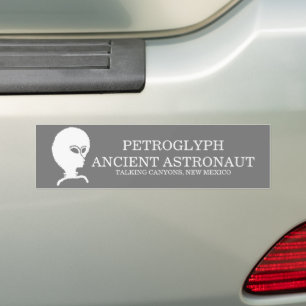 PETROGLYPH ANCIENT ASTRONAUT BUMPER STICKER