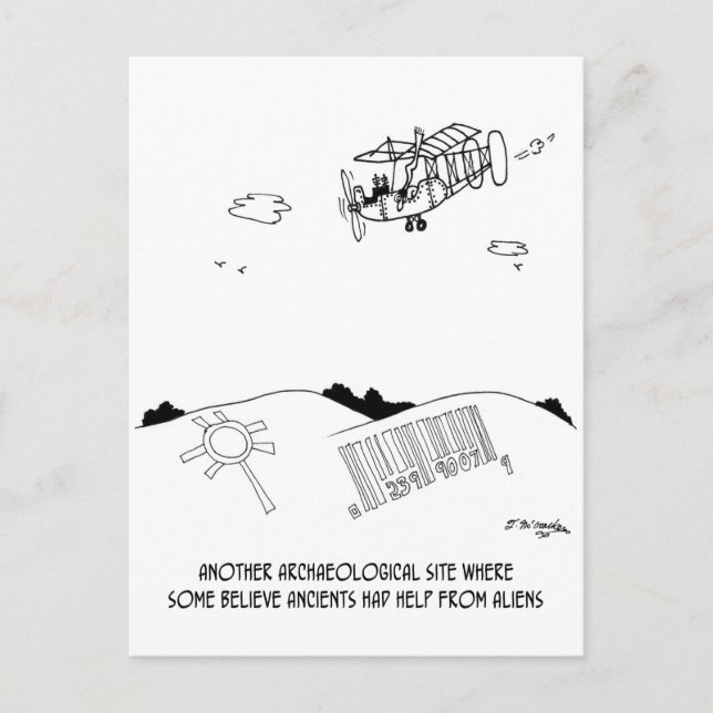 Petroglyph Barcode Postcard (Front)