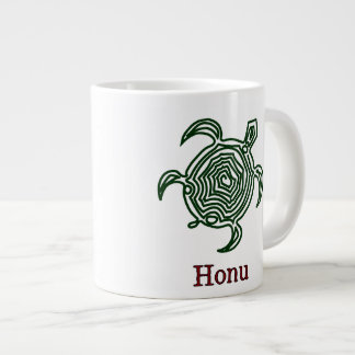 Petroglyph Hawaiian Green Sea Turtle Large Coffee Mug