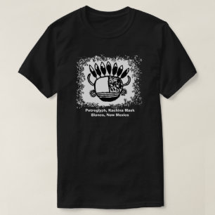 Petroglyph, Mask with horns and eagle feathers T-Shirt