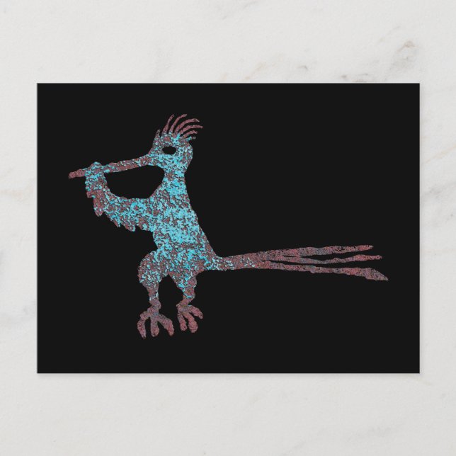 Petroglyph, New Mexico Road Runner Postcard (Front)