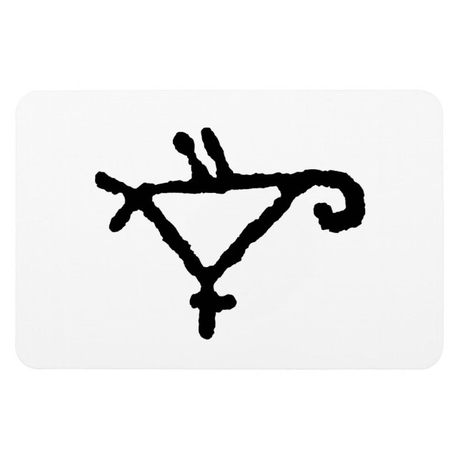 Petroglyph of a Stylised Parrot Magnet (Horizontal)