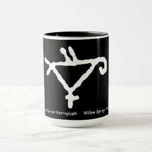 Petroglyph of a Stylized Parrot Mug