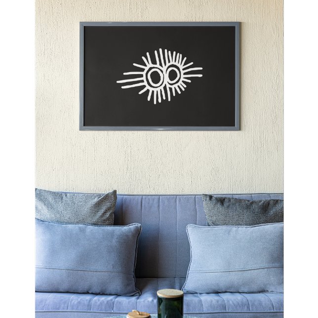 Petroglyph of an eclipse of the sun and moon poster (Creator Uploaded)