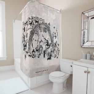 Petroglyph Panel Shower Curtain