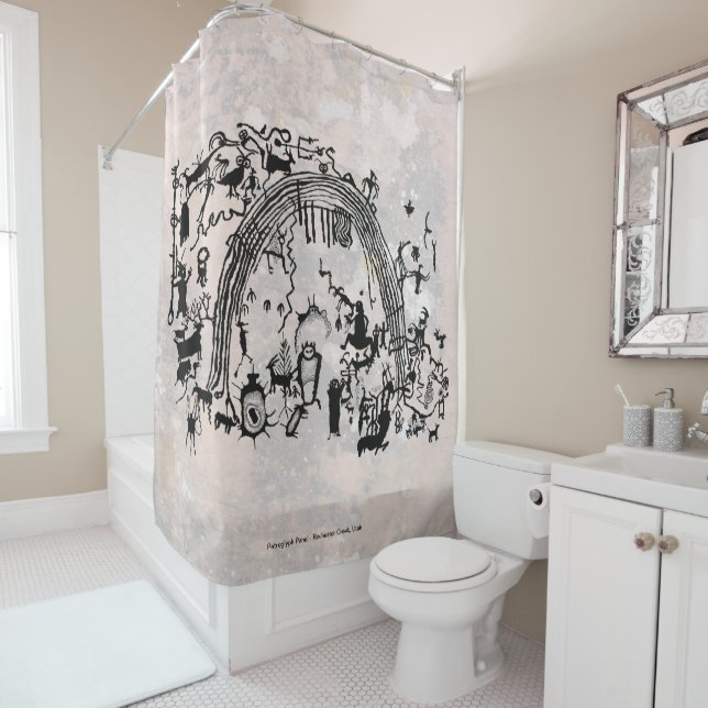 Petroglyph Panel Shower Curtain (In Situ)