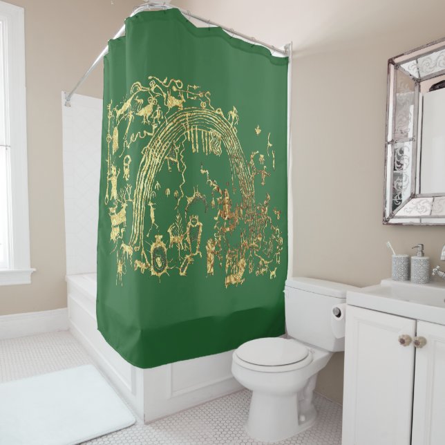 Petroglyph Panel Shower Curtain (In Situ)
