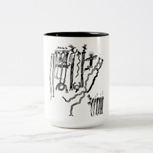 Petroglyph Panel Two-Tone Coffee Mug