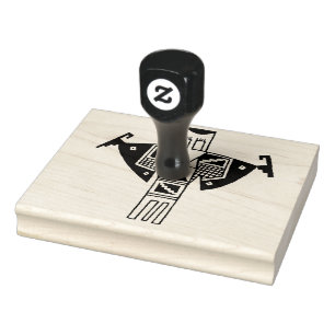 Petroglyph Shaman Rubber Design Stamp Tool