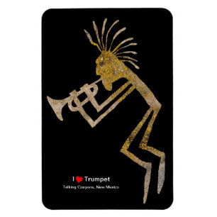 Petroglyph Trumpet Player Magnet