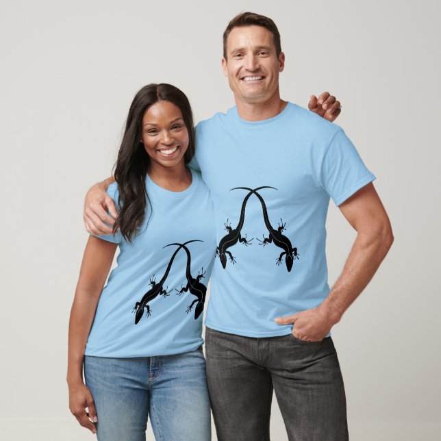 Petroglyphs Cave Creatures Black Desert Lizards T-Shirt (Unisex)