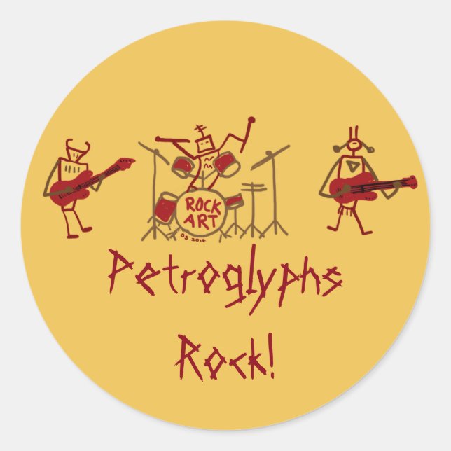 Petroglyphs Rock Band Stickers (Front)